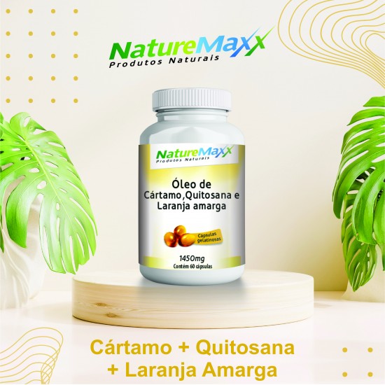 Cártamo, Quitosana, Laranja Amarga 1000 mg Softgel