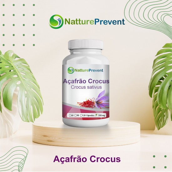 Açafrão Crocus 500mg - Suplemento Alimentar 100% Natural
