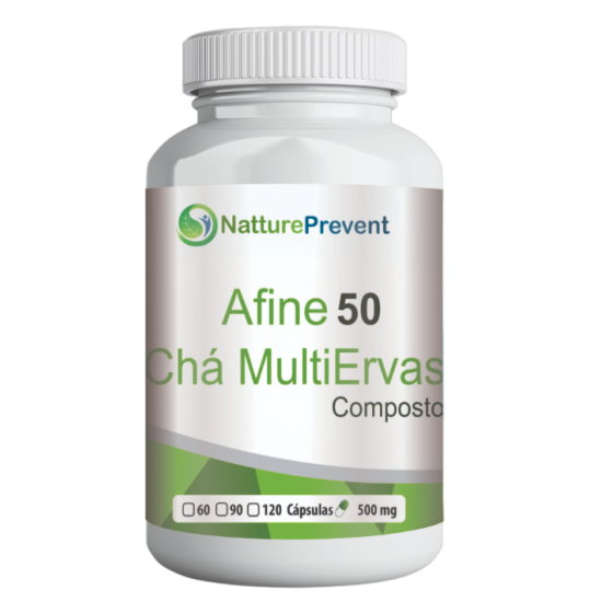 Afine Chá 50 Multiervas Composto Emagrecedor 500 mg