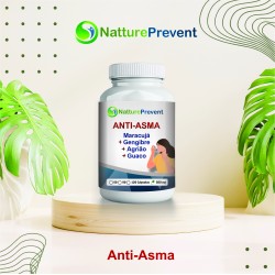 Anti-Asma - Guaco + Agrião + Gengibre + Maracujá 500mg