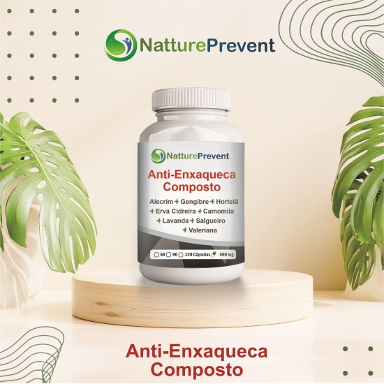 Anti-Enxaqueca Composto - Alecrim, Erva Cidreira, Gengibre, Hortelã 500mg - Suplemento Alimentar 100% Natural