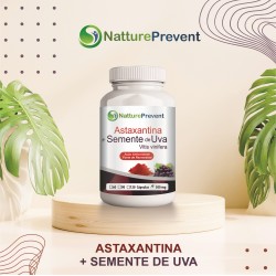 Astaxantina com Semente de Uva 500 mg