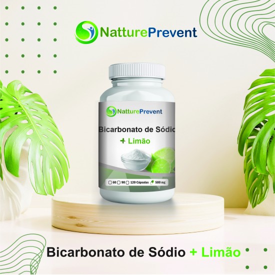 Bicarbonato de Sódio + Limão 500mg - Suplemento Alimentar 100% Natural