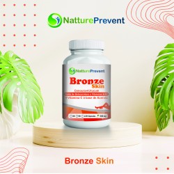 Bronze Skin - Rico em Betacaroteno e Vitaminas A + C - Cenoura, Urucum, Acerola 500mg - Suplemento Alimentar 100% Natura