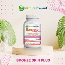 Bronze Skin Plus - Rico em Betacaroteno E Vitaminas A + C - Colágeno Hidrolisado Tipo I, Cenoura, Urucum, Acerola 500mg 