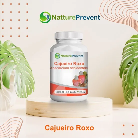 Cajueiro Roxo 500mg - Suplemento Alimentar 100% Natural