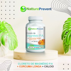 Cloreto de Magnésio P.A., Cúrcuma Longa (Açafrão Da Terrra) e Cálcio 500 mg