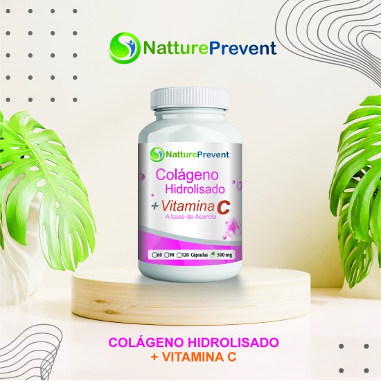 Colágeno Hidrolisado com Acerola (Vitamina C) 500 mg
