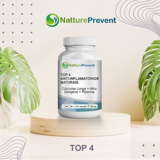 Anti-Inflamatórios Naturais Top 4 Composto 500mg - Suplemento Alimentar 100% Natural