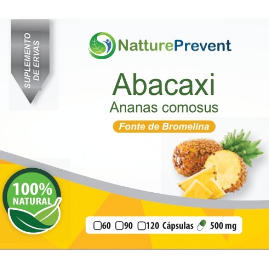 Abacaxi 500mg - Suplemento Alimentar 100% Natural