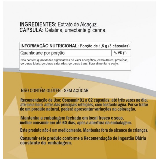 Alcaçuz Glycyrrhiza glabra 500 mg