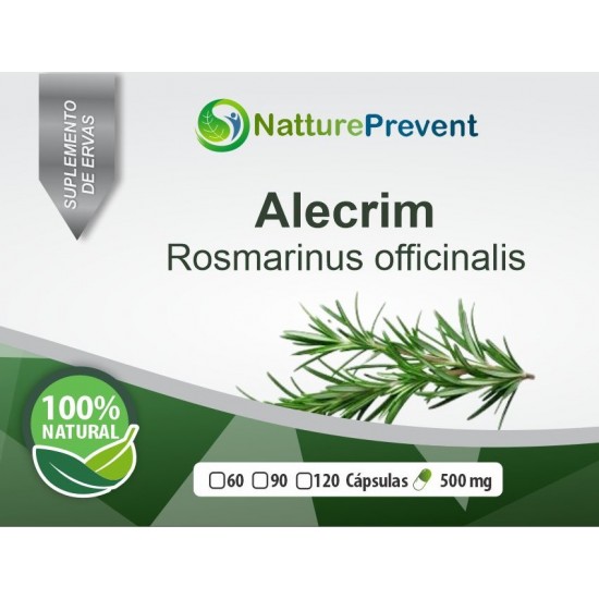 Alecrim 500mg - Suplemento Alimentar 100% Natural