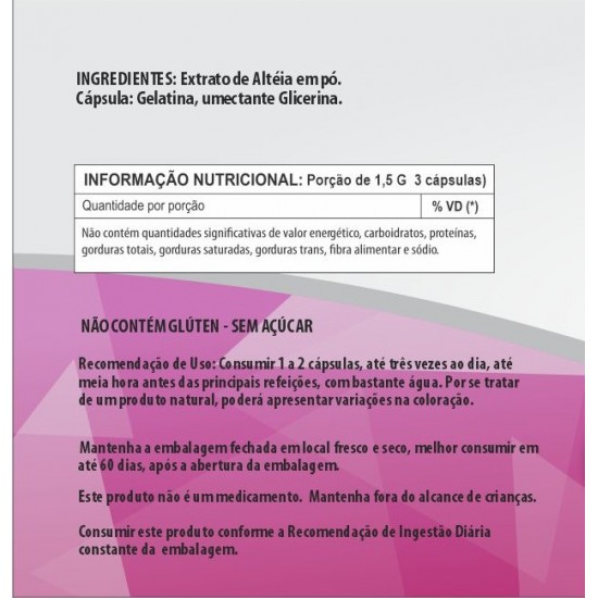 Altéia 500mg - Suplemento Alimentar 100% Natural
