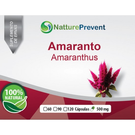 Amaranto 500mg - Suplemento Alimentar 100% Natural