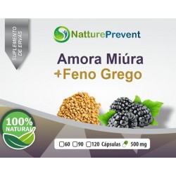 Amora Miúra + Feno Grego 500mg - Suplemento Alimentar 100% Natural