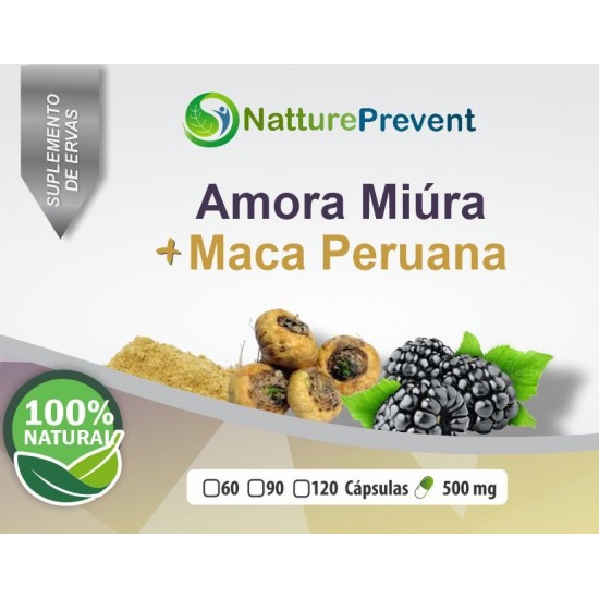Amora Miúra + Maca Peruana 500mg - Suplemento Alimentar 100% Natural