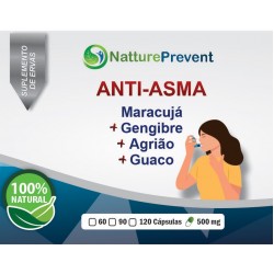 Anti-Asma - Guaco + Agrião + Gengibre + Maracujá 500mg