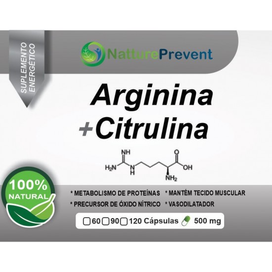 Arginina Com Citrulina 500 mg