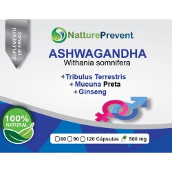 Ashwagandha (Ginseng Indiano), Mucuna Preta, Tribulus Terrestris, Ginseng 500 mg