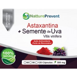 Astaxantina com Semente de Uva 500 mg