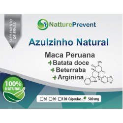 Azulzinho Natural Composto - Maca Peruana + Batata Doce + Beterraba + Arginina 500mg