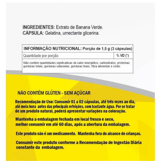 Banana Verde Biomassa 500 mg
