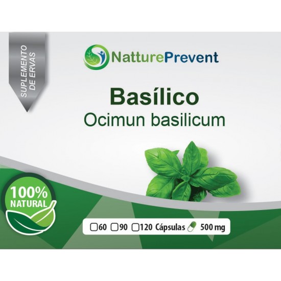 Basílico 500mg - Suplemento Alimentar 100% Natural