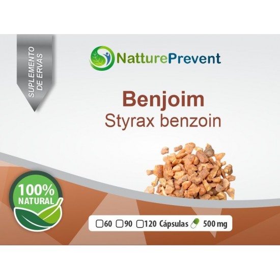 Benjoim 500mg - Suplemento Alimentar 100% Natural
