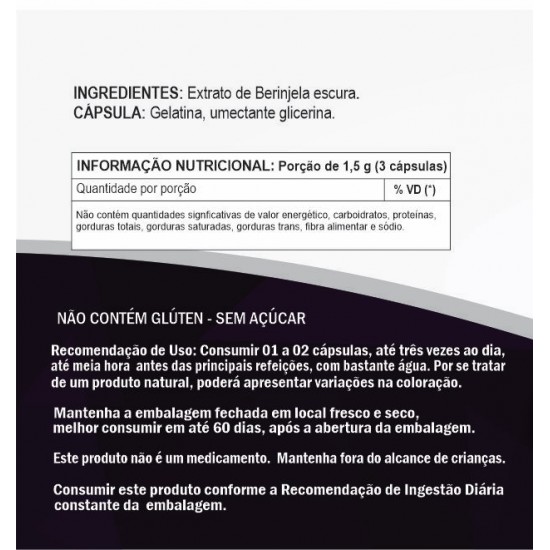 Berinjela Escura 500 mg