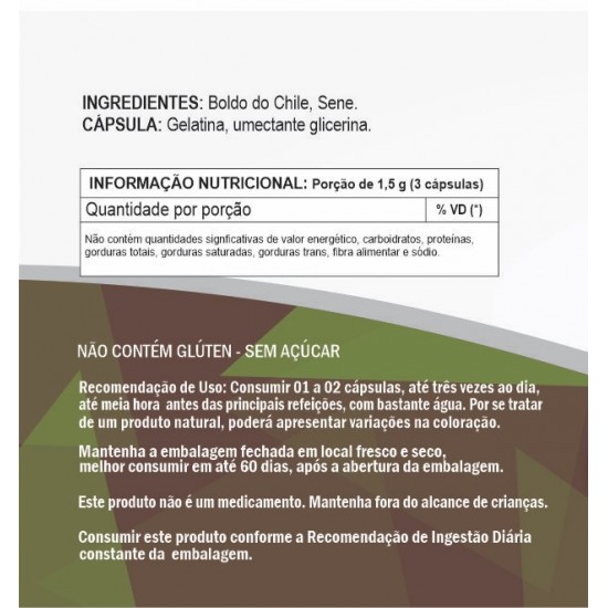Boldo do Chile com Sene 500 mg
