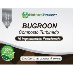 Bugroon Composto Emagreecedor 500 mg - Quitosana, Psyllium, Chia, Cranberry, Vitamina C (Acerola), Spirulina, Colágeno H