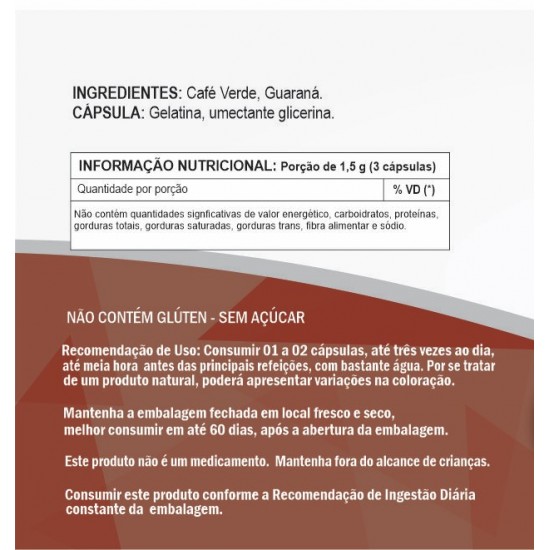 Café Verde com Guaraná 500 mg
