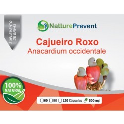 Cajueiro Roxo 500mg - Suplemento Alimentar 100% Natural