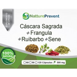 Cáscara Sagrada, Frangula, Ruibarbo e Sene 500 mg