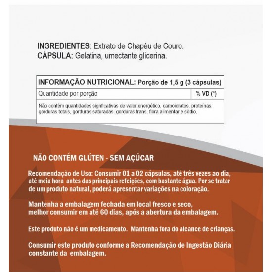 Chapéu de Couro 500 mg