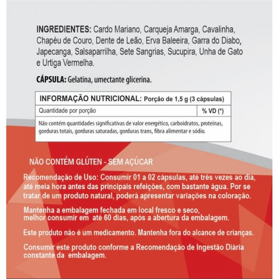 Acido Úrico Composto 500mg  - Suplemento Alimentar 100% Natural