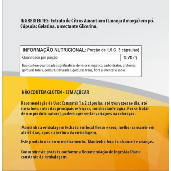 Citrus Aurantium (Laranja Amarga) 500mg - Suplemento Alimentar 100% Natural