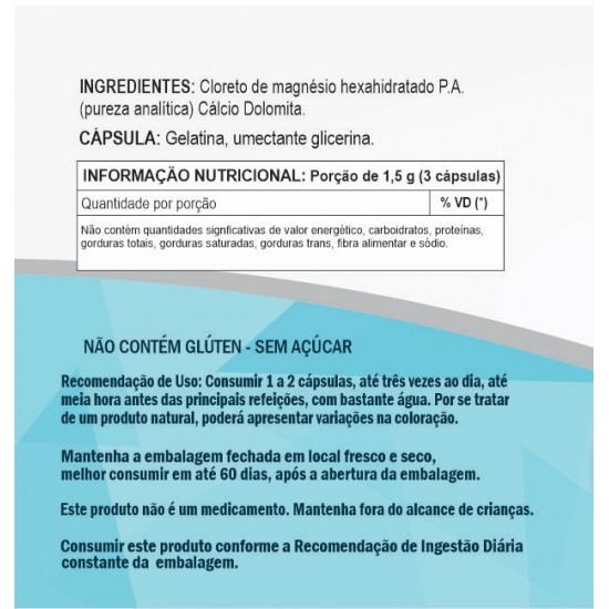 Cloreto de Magnésio P.A. e Cálcio 500 mg