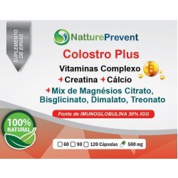 Colostro Plus - Fonte De Imunoglobulina 30% Igg - Colostro (Bovino) + Creatina + Cálcio + Vitaminas Complexo B + Mix De 