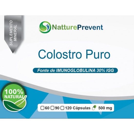 Colostro Puro (Imunoglobulina 30% Igg) 500 mg