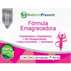 COMPOSTO FÓRMULA EMAGRECEDORA 500mg - CASSIOLAMINA, FASEOLAMINA, CITRUS AURANTIUM (LARANJA AMARGA), QUITOSANA, Ilex para