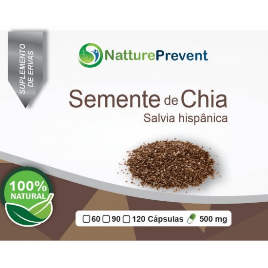 Chia Semente 500mg - Suplemento Alimentar 100% Natural
